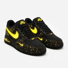 BLACK VOLT | Sneakers noires et jaune électrique