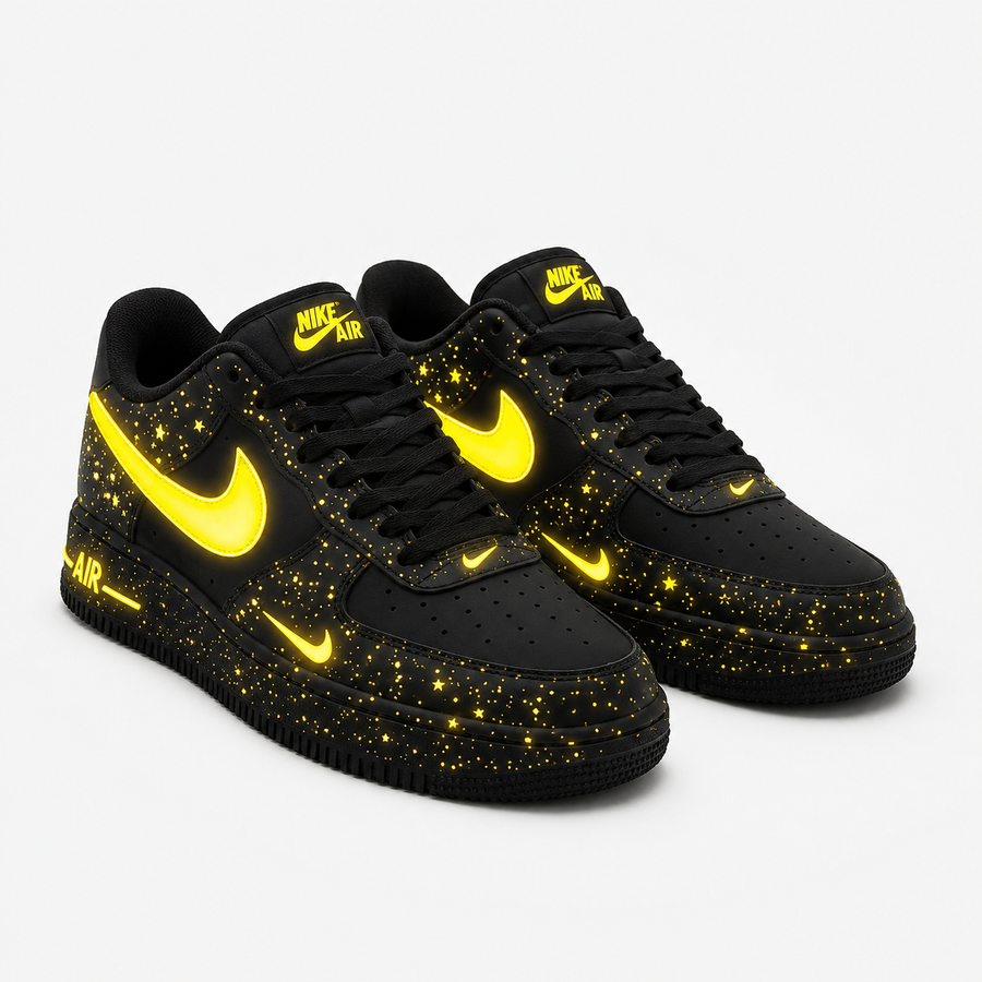 BLACK VOLT | Sneakers noires et jaune électrique