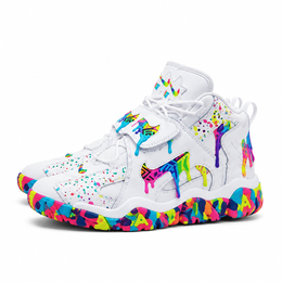 COLOR DRIP HIGH — White / Multicolor