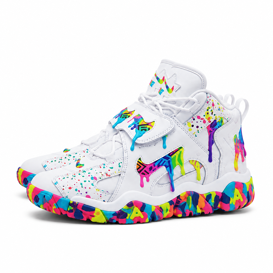 COLOR DRIP HIGH — White / Multicolor