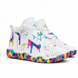 COLOR DRIP HIGH — White / Multicolor