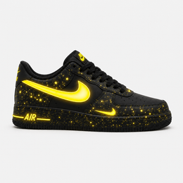 BLACK VOLT | Sneakers noires et jaune électrique
