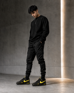 BLACK VOLT | Sneakers noires et jaune électrique